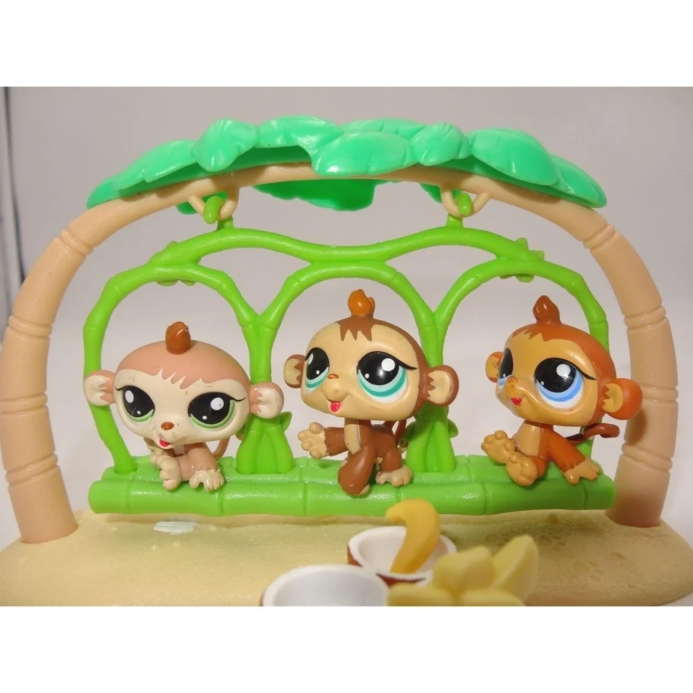 Littlest Pet Shop‎ LPS Monkey Petriplets Swing Set #1551 #1552 #1553 Bananas